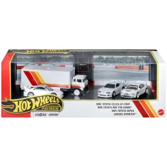 Hot Wheels: Премиум Toyota ’90-те JDM колекционерски комплект колички – Supra, Celica GT-Four, MR2 TRD и Sakura Sprinter, 1/64 - Mattel
