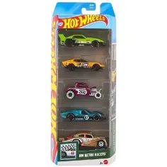 Hot Wheels: Retro Racers комплект от 5 малки автомобила 1/64 - Mattel
