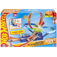 Hot Wheels Stunt Tracks: Сблъсък във въздуха писта с количка – Mattel
