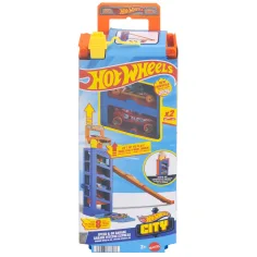 Hot Wheels: Турбо старт гараж с 2 малки коли - Mattel