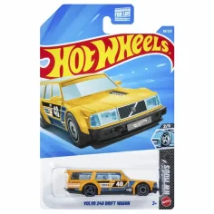 Hot Wheels: Жълто Volvo 240 Drift Wagon 1/64 - Mattel