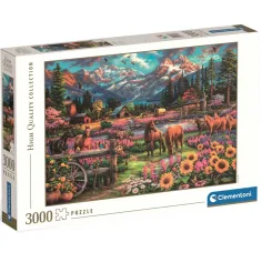 HQC Свободно галопиращи коне 3000 части пъзел - Clementoni