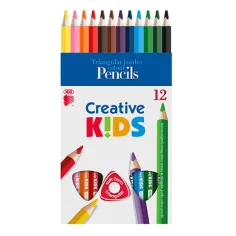 ICO: Creative Kids триъгълни цветни джъмбо моливи 12 бр.
