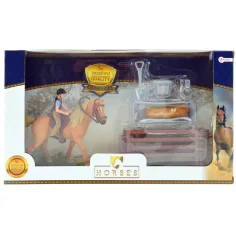 Играчка комплект с кафяв кон и ездач