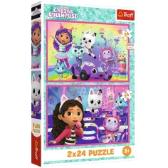 Играчка с къща за кукли Габи 2x24бр. пъзел - Trefl