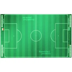 Игрално поле за бутонен футбол 55x90см в кутия с подаръчен комплект с екипни стикери изображение 2