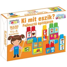 Играйте и учете!: Кой какво яде? Развиваща строителна играчка - D-Toys