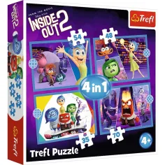 Inside Out 2: Агентите 4 в 1 пъзел - Trefl