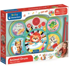 Интерактивен комплект барабани с животни - Clementoni baby