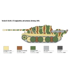 Italeri 1/35 Sd.Kfz.173 Jagdpanther танк с екипаж в зимна униформа модел изображение 3