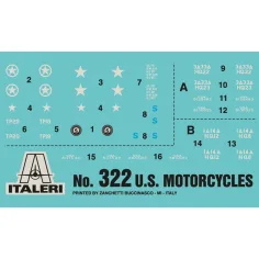 Italeri 1/35 U.S. Мотоциклети 2бр военен мотоциклет модел изображение 4