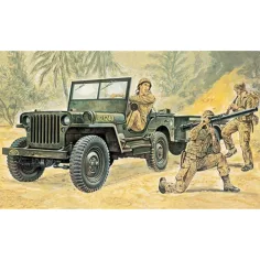 Italeri 1/35 Willys MB военно Jeep с ремарке модел изображение 7