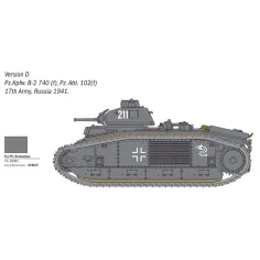 Italeri 1/56 Char B1 Bis танк модел изображение 4