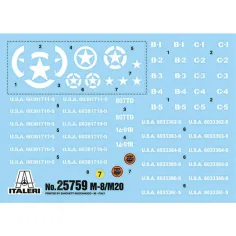 Italeri 1/56 M8/M20 танк модел изображение 2
