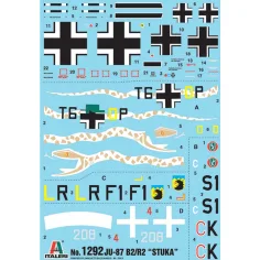 Italeri 1/72 Ju-87 B2/R2 Stuka бомбардировач модел изображение 2