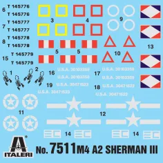 Italeri 1/72 M4A2 Sherman III танк 2бр. комплект за моделиране изображение 2