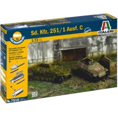Italeri 1/72 Sd. Kfz. 251/1 Ausf. C полу-гусенични бронетранспортьори 2бр. комплект модел