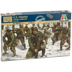 Italeri 1/72 U.S. Infantry WWII. Зимен униформен - зимни униформени войници модел