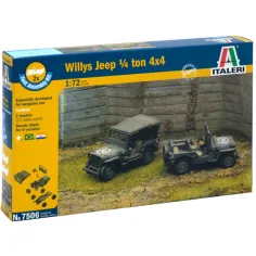 Italeri 1/72 Willys Jeep 1/4 тон 4x4 военни превозни средства 2бр. комплект модел