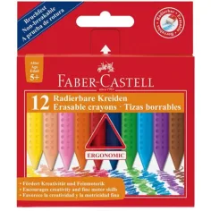 Изтриваема восъчна креда 12бр. комплект - Faber-Castell