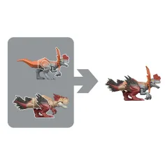 Jurassic World: Mayhem Mix-Ups DIY Мутант динозавър Дилофозавър - Mattel изображение 2