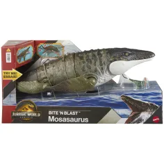 Jurassic World: Възраждане – Bite 'N Blast Mosasaurus фигура - Mattel изображение 1