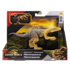Jurassic World: Възраждане Strike Attack Herrerasaurus атакуващ динозавър фигура - Mattel