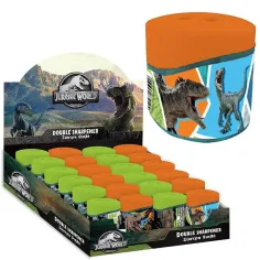 Jurassic World: Велосираптор с два отвора моливостъргач 1бр