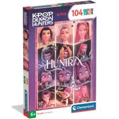 K-Pop демоноловци Huntrix SuperColor пъзел 104 бр. – Clementoni изображение 1