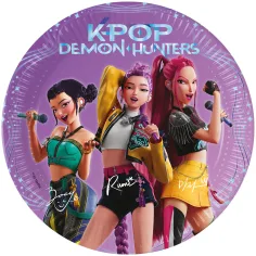 K-Pop Демонски ловци 8бр. комплект хартиени чинии 20см