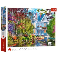 Къщичка на брега на езерото Premium Quality 2000 части пъзел – Trefl