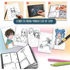 Kids Art: Manga Academy креативна книжка за оцветяване - Lisciani изображение 3