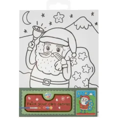 Коледна картина за рисуване, 20x15 см, 3 бои + четка изображение 1