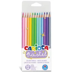 Комплект цветни моливи в пастелни цветове 12бр. - Carioca