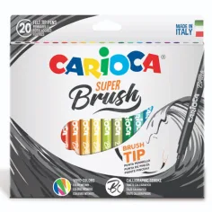 Комплект флумастери с четка 20 броя - Carioca