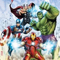 Комплект хартиени салфетки Avengers – 2-слойни, 33x33 см, 20бр