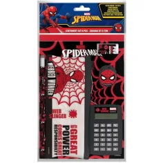 Комплект канцеларски принадлежности Spider-Man с калкулатор в PVC чанта