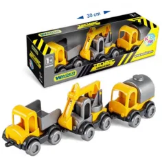 Комплект Kid Cars строителни машини 3бр - Wader