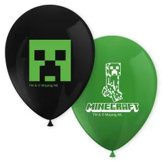 Комплект латексови балони с Minecraft мотиви, 8 броя