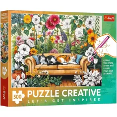 Котки в цветната градина – 500 части Creative пъзел – Trefl