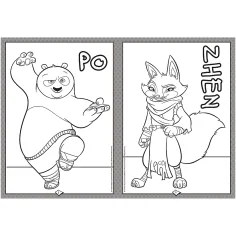 Kung Fu Panda оцветяваща книга - Trefl изображение 2