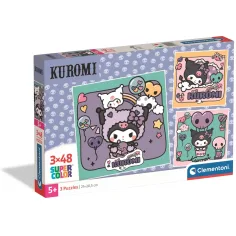 Kuromi 3x48бр. Super Color пъзел - Clementoni