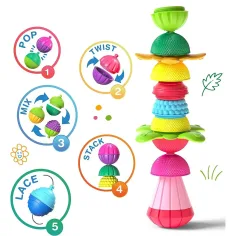 LALABOOM: 30бр. бебешка Montessori развиваща играчка - Trefl изображение 5