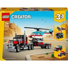 LEGO® Creator: Камион с платформа и хеликоптер (31146)