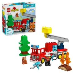 LEGO® DUPLO®: Пожарна кола с маркуч и пожарникар (10473)