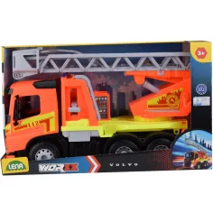 LENA: Worxx Volvo FMX стълбов пожарен автомобил в кутия 48см