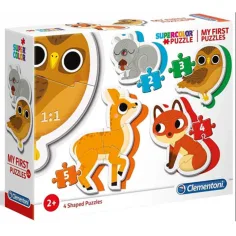 Лесни животни 4 в 1 форма пъзел комплект - Clementoni