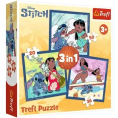 Lilo и Stitch - 3 в 1 20-36-50 части пъзел - Trefl