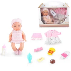 Little Darling кукла с звук и 8 броя аксесоари 30 см