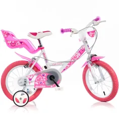 Little Heart розово-бял детски велосипед 16-ти размер - Dino Bikes велосипед